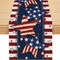 4th of July Table Runner, Stripe Stars America Patriotic Table Decoration Memorial Day Home Party Home Kitchen Dining Decor 13x72 Inch